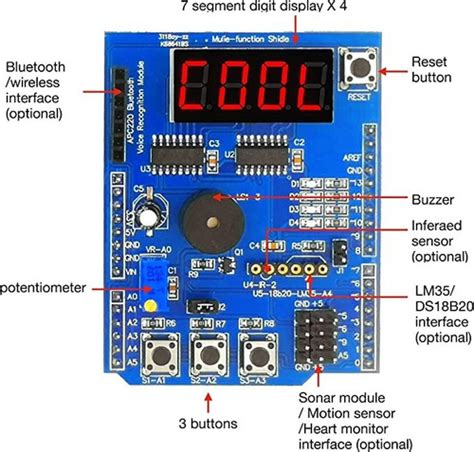 Arduino Uno R3 Atmega 328p 16u2 Y Sensor De Escudo Multifun Envío Gratis