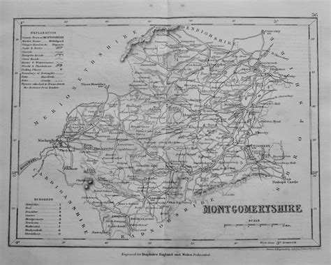 Montgomeryshire. (Map) 1845.