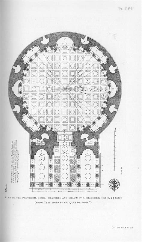 Pantheon (Rome): Plan | Ancient architecture, Historical architecture ...