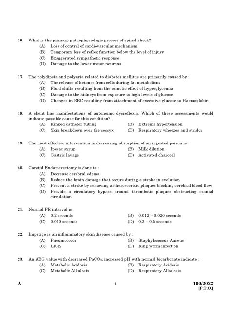 KPSC Nursing Tutor In Health Services Exam 2022 Code 1002022 Nurse