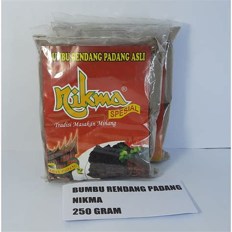 Jual Bumbu Rendang Padang Nikma 250 Gram Shopee Indonesia