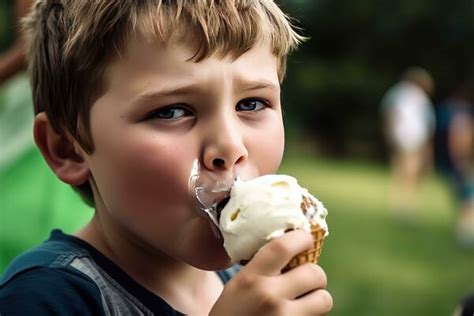 Boy Eating Ice Cream Stock Photos, Images and Backgrounds for Free Download