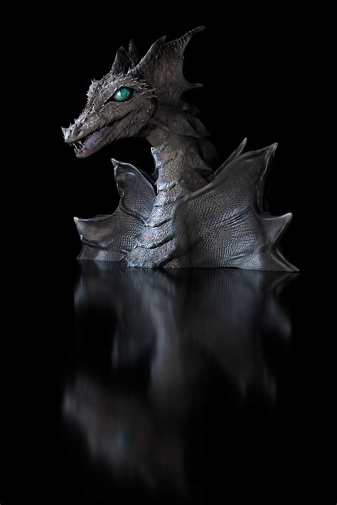 Dragon Bust Stl 3d Printing Model High Polygon 3d Model 3d Printable