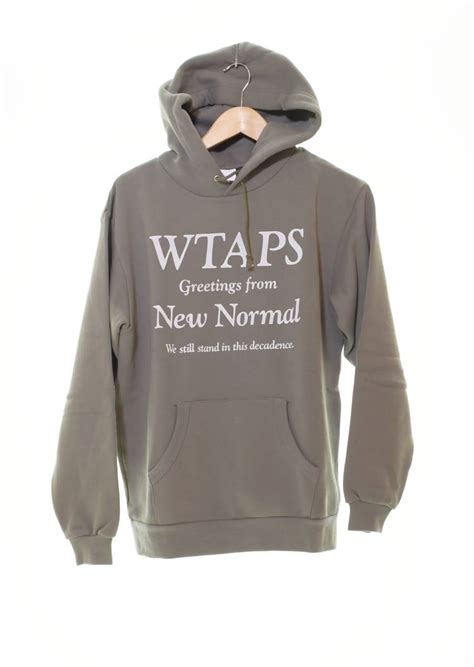 Wtaps ダブルタップス 20aw New Normal Hooded ロゴプリント パーカー 202atdt Hp02s S オリーブ