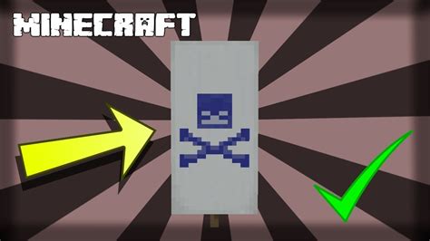 Minecraft How To Make A Skull Banner Youtube