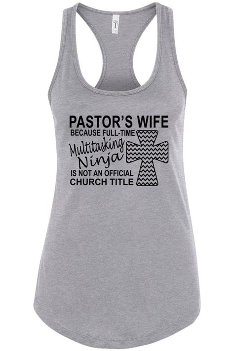 Pastor S Wife Multitasking Ninja Funny Pastor S Wife Tank Top