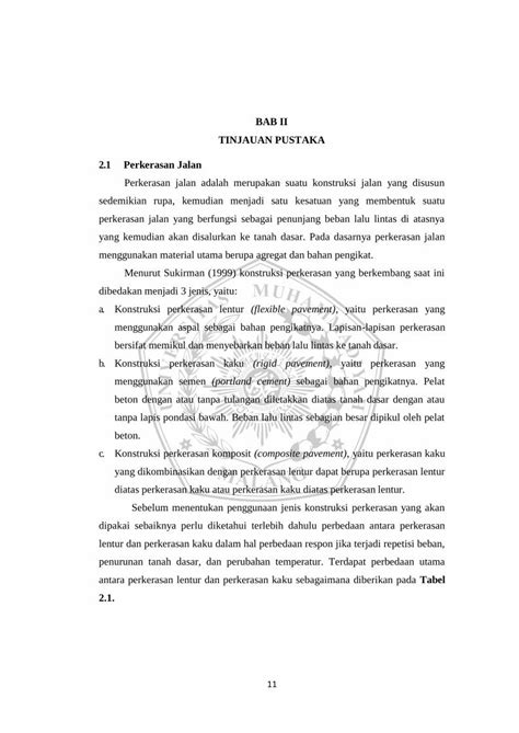 PDF BAB II TINJAUAN PUSTAKA 2 1 Perkerasan Jalaneprints Umm Ac Id