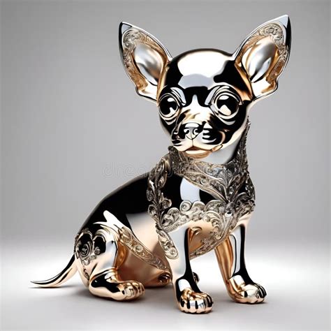 AI Generated Illustration Of A Chihuahua Puppy Figurine Pictured In A