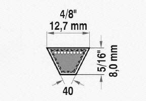 Röwe LANDTECHNIK Keilriemen 1 2 Größen Breite 12 7 mm