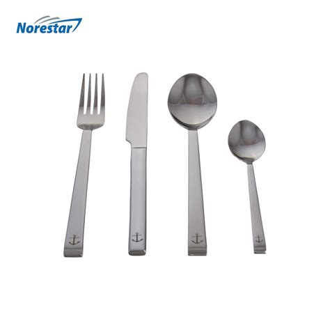 Norestar 24 Piece Stainless Steel Nautical Theme Cutleryflatware Set