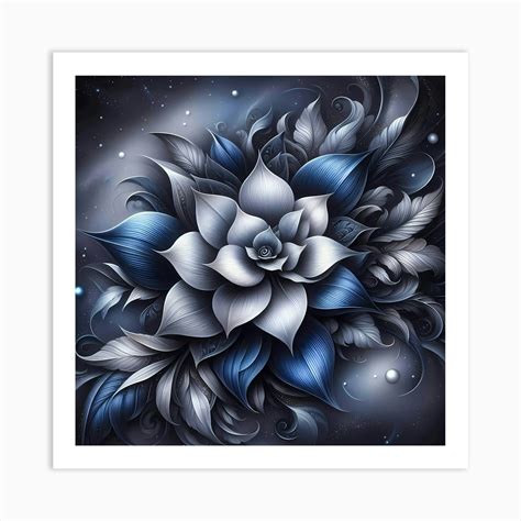 Blue Flower Art Print By Vitalka Fy