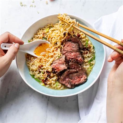 Almost Instant Ginger Beef Ramen For One Americas Test Kitchen