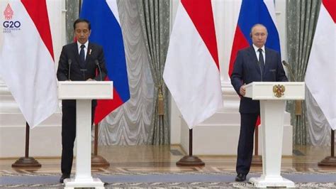 Isi Pernyataan Lengkap Putin Setelah Bertemu Jokowi Singgung