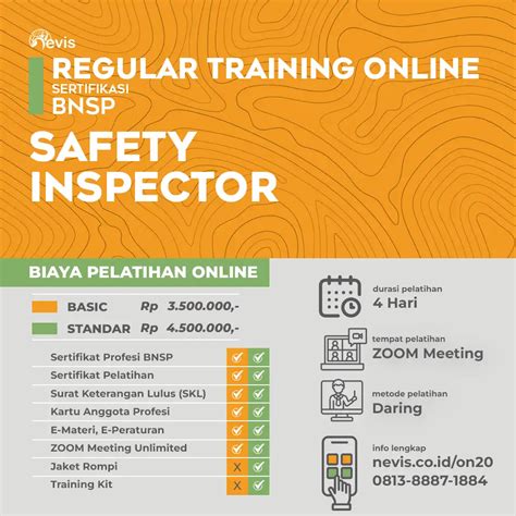 Pelatihan Safety Inspector Sertifikasi Bnsp Online Nevis Pelatihan