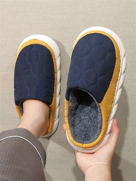 Unisex Indoor & Outdoor Slippers Feather Quilted Winter Warm Waterproof ...