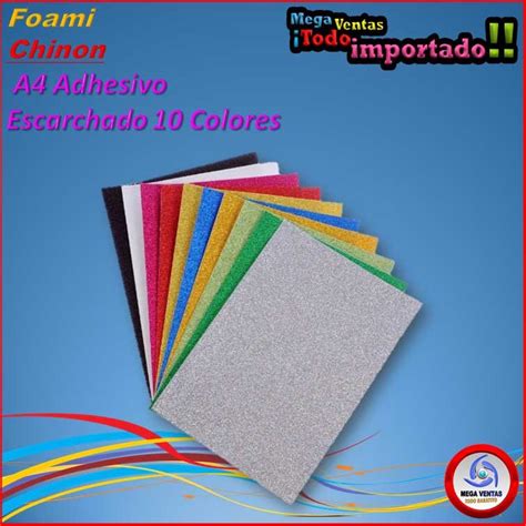 FOAMI ESCARCHADO ADHESIVO PANDI 10 COLORES SURTIDOS Megaventas MCM