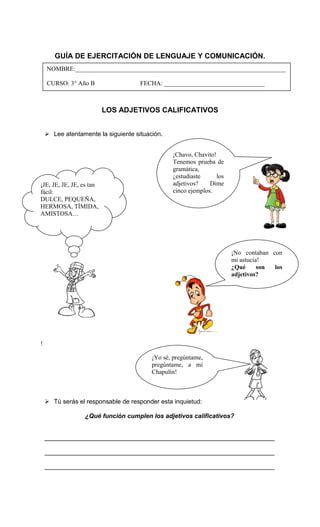 Guia De Adjetivos Calificativos Pdf