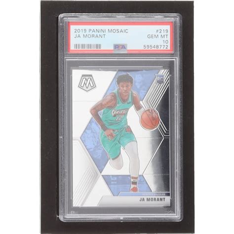 Ja Morant 2019 20 Panini Mosaic 219 RC PSA 10 Pristine Auction