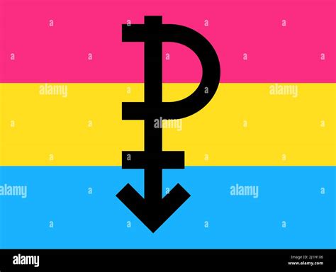 Pansexual Lgbt Symbol Sign Of Sexual Minoritie Illustration Of A