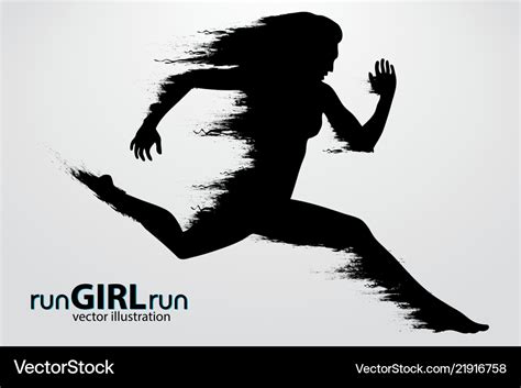 Running Woman Silhouette Clip Art