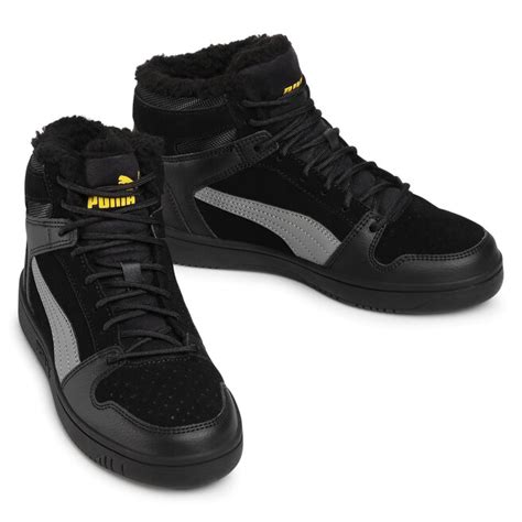 Sneakersy Puma Rebound Layup Fur Sd Jr Czarny Eobuwie Pl