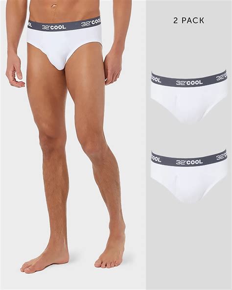 32 Degrees Mens 2 Pack Air Mesh Brief White X Large