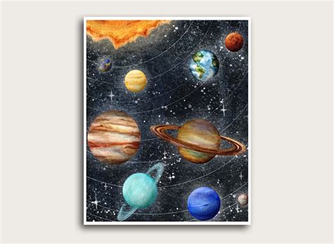 Solar System Poster Art Print - Etsy