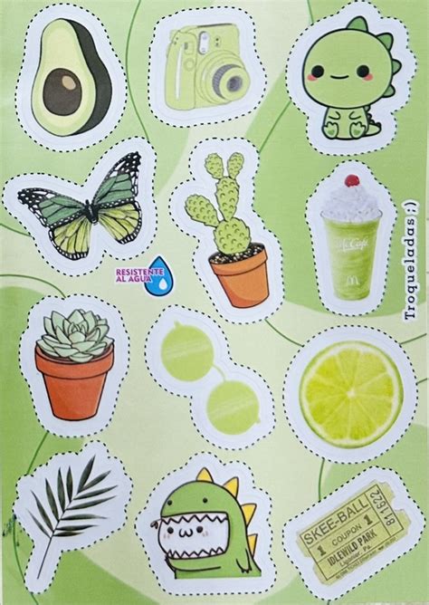 Stickers Autoadhesivos Deco Verde Deco Bazar