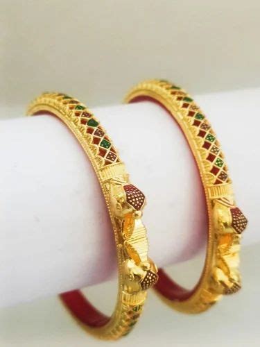 Brass Wedding Wear Antique Designer Hathimora Bangles At Rs Pair In