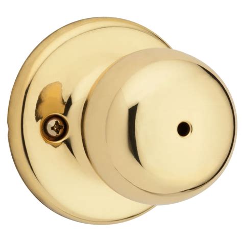 Weiser Fairfax Bright Brass Bed Bath Privacy Interior Door Knob Set The Home Depot Canada