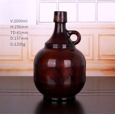 Amber 1l 2l Beer Growler Stout Beer Glass Bottle With Swing Top China