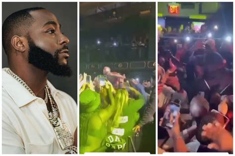 VIDEO Bouncer Struggles To Save Davido From Getting Mobbed In New York