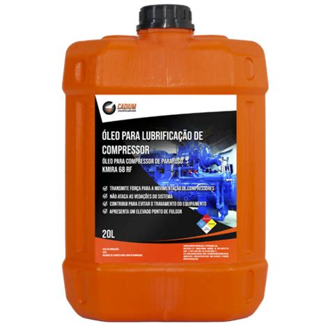 Óleo Compressor Ar Comprimido 20 litros KMIRA 68 RF Loja Cadium