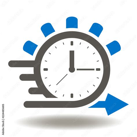 Alarm Clock Bright Flash Arrow Vector Icon Agile Development Symbol