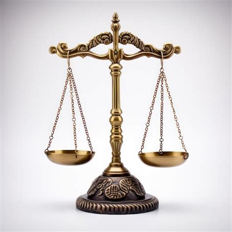 Premium Photo Scales Of Justice Isolated On White Background