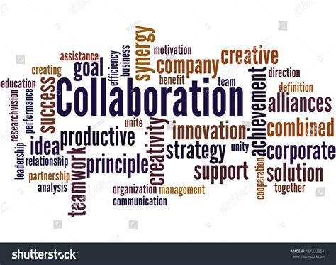 Collaboration Word Cloud Concept On White Stock Illustration 464222954 ...