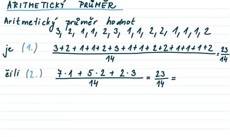 Aritmetický průměr modus medián Matematika pro 8 ročník ZŠ Výuka