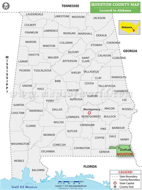 Houston County Map Alabama Where Is Houston County