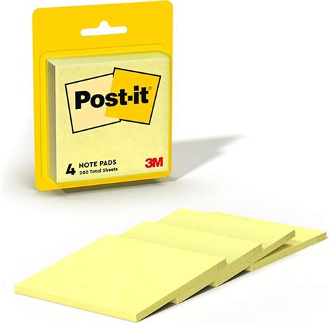 Amazon Post It Notes X In Pads Canary Yellow Clean