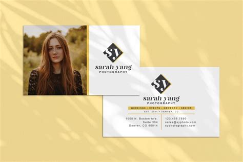 Yellow Business Card Template