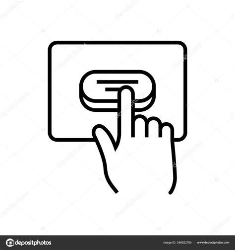 Buttom Line Icon Concept Sign Outline Vector Illustration Linear