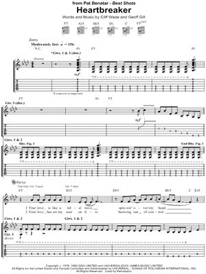 Heartbreaker Sheet Music Arrangements Available Instantly