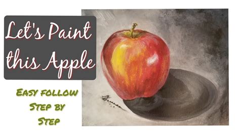 Easy Beginner Acrylic Apple Painting Lesson YouTube