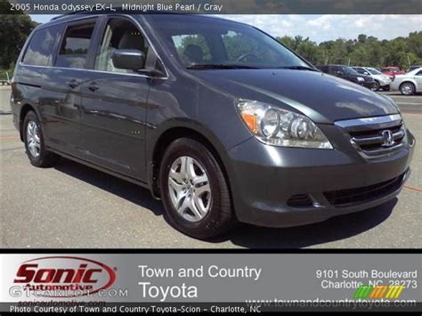 Midnight Blue Pearl 2005 Honda Odyssey Ex L Gray Interior