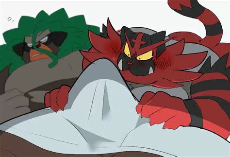 Post 3833757 001hyaku Animated Incineroar Porkyman Rillaboom