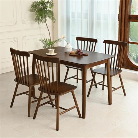 Delavin Solid Wood Dining Chairs Set Of Country Farmhouse Spindle