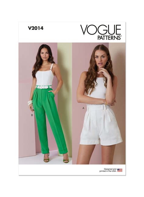 Vogue Patterns V Misses Shorts And Trousers Sewdirect