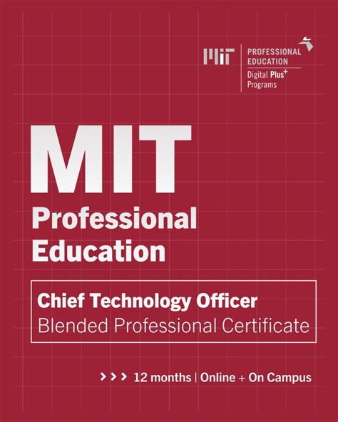 blended professional certificate chief technology officer mit