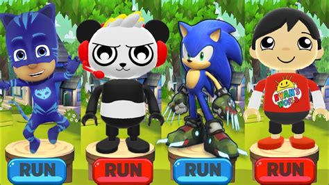 Tag With Ryan Combo Panda Vs Pj Masks Catboy Vs Sonic Dash Boscage