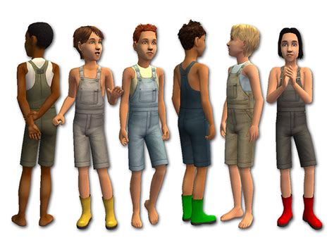 Mod The Sims Summer Overalls For Kids